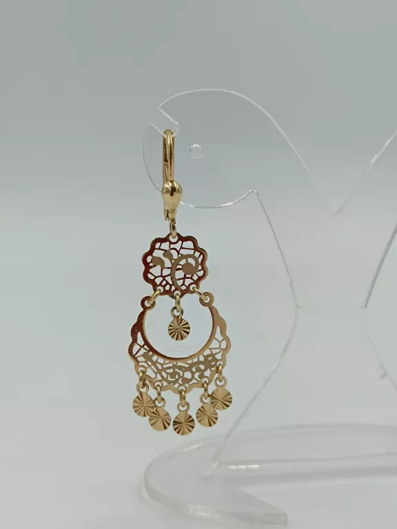 ZŁOTE KOLCZYKI WISZĄCE 585 3,02G 4,5CM