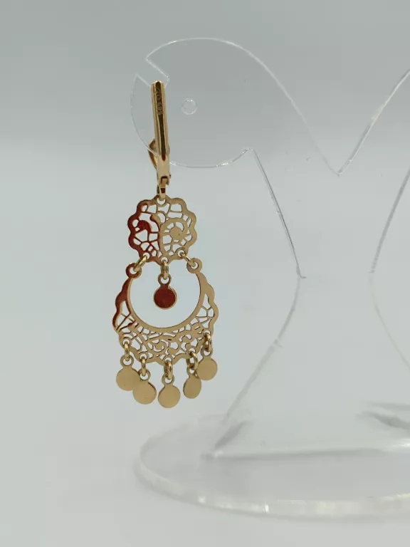 ZŁOTE KOLCZYKI WISZĄCE 585 3,02G 4,5CM