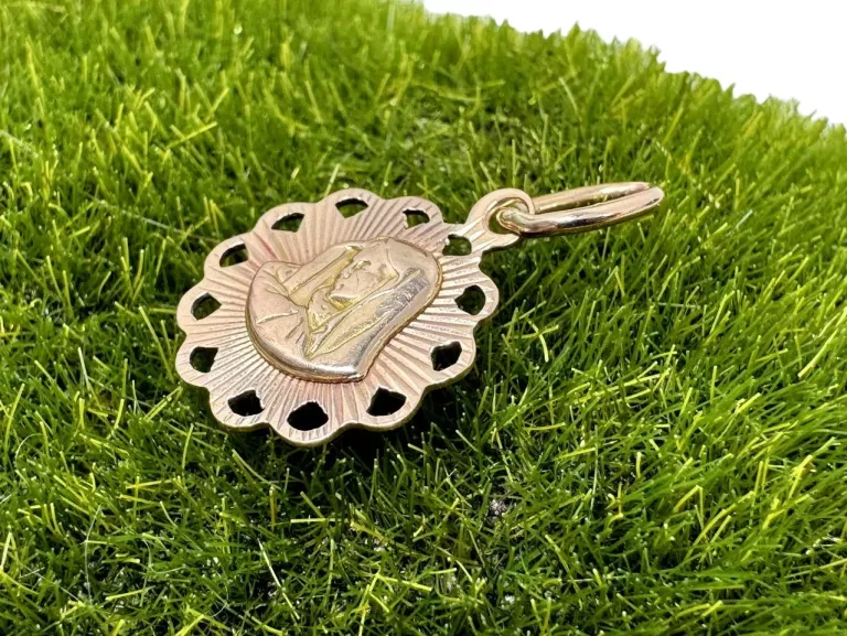 ZŁOTA ZAWIESZKA MATKA BOSKA RÓŻOWE ZŁOTO PR: 585 W: 1,0G ŚRED: 14MM