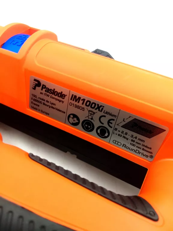 PROFESJONALNA GWOŹDZIARKA GAZOWA PASLODE IM100XI 63-100MM
