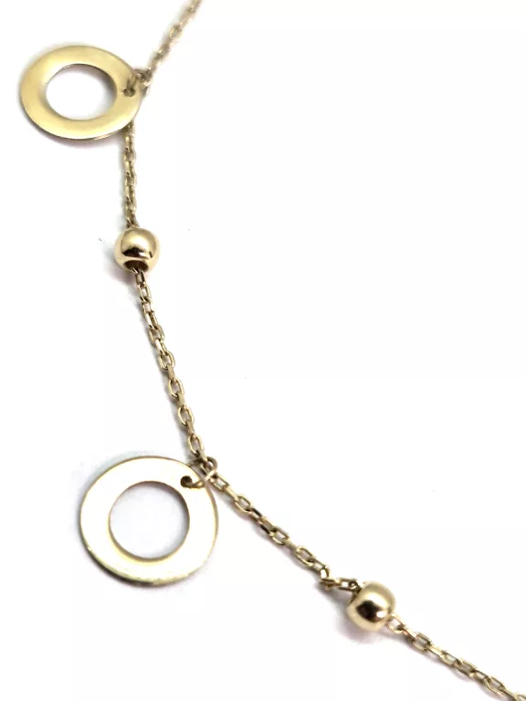 PIĘKNA ZŁOTA BRANSOLETKA KÓŁKA 1,40G 19,5CM 585 14K