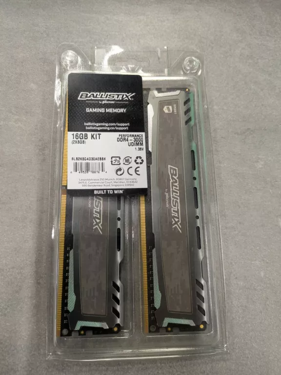 PAMIĘĆ RAM DDR4 CRUCIAL BALLISTIX 2X8GB 16GB