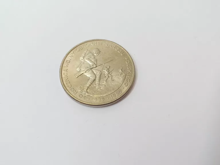 MONETA 500 ZŁ 50. ROCZNICA WOJNY OBRONNEJ NARODU POLSKIEGO, 1989