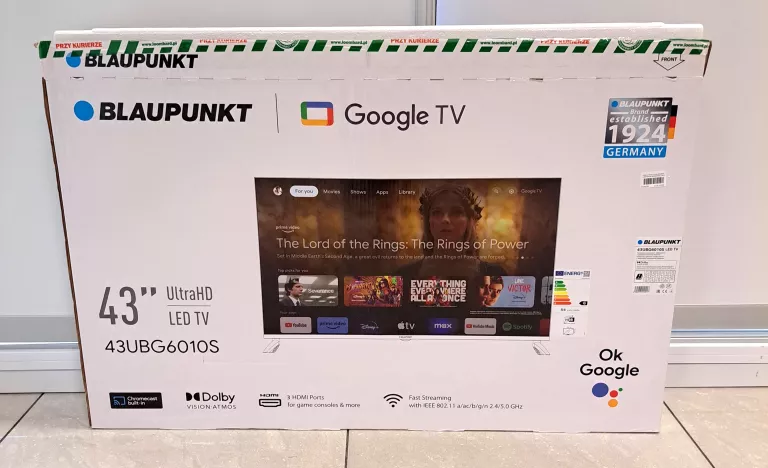 TELEWIZOR BLAUPUNKT 43UBG6010S 43 CALE | PUDŁO