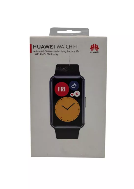 SMARTWATCH SPORTOWY HUAWEI WATCH FIT NEW 1,64'' AMOLED 5ATM BLACK CZARNY