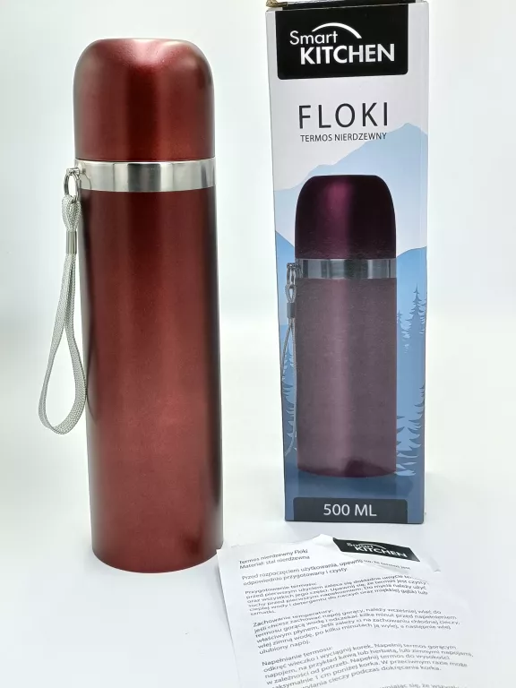 TERMOS NA NAPOJE SMART KITCHEN DESIGN FLOKI 0,5 L BORDOWY