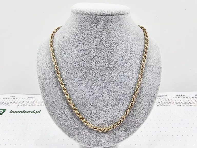 ZŁOTY ŁAŃCUSZEK /P.585 /11,15G /DŁ.50CM /SZER.5MM /SPLOT: KORDEL