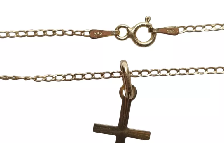 ZŁOTY ŁAŃCUSZEK Z KRZYŻYKIEM 585 | 1,18G | 43 CM