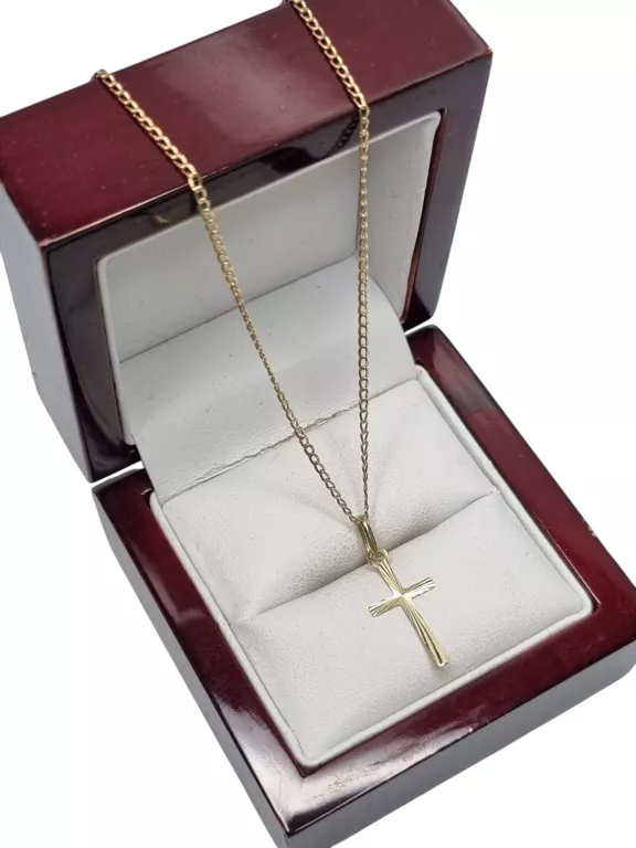 ZŁOTY ŁAŃCUSZEK Z KRZYŻYKIEM 585 | 1,18G | 43 CM