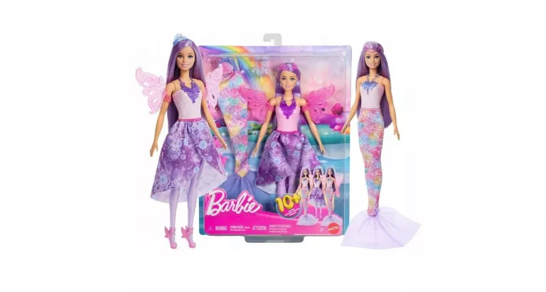 LALKA BARBIE MAGICZNA WRÓŻKA LALKA Z UBRANKAMI KSIĘŻNICZKA SYRENKA WRÓŻKA