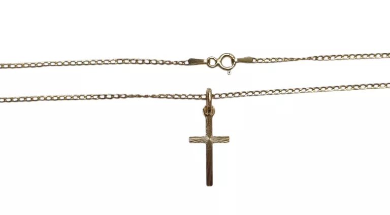 ZŁOTY ŁAŃCUSZEK Z KRZYŻYKIEM 585 | 1,18G | 43 CM