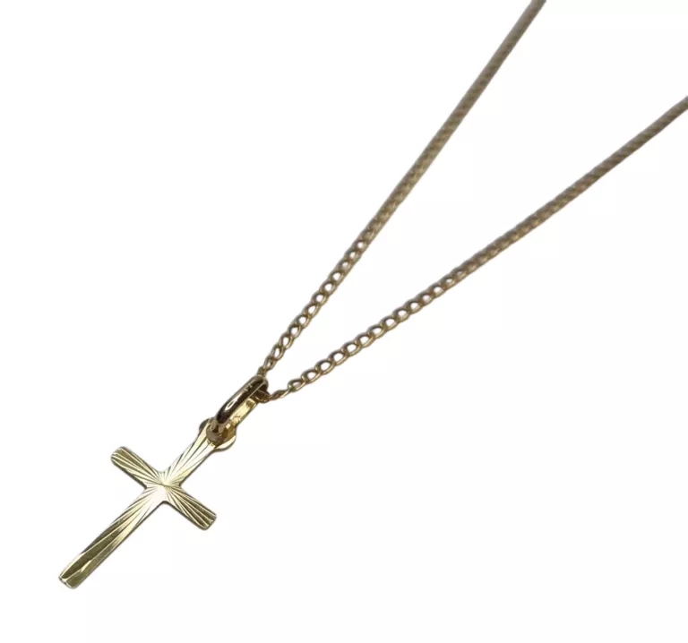 ZŁOTY ŁAŃCUSZEK Z KRZYŻYKIEM 585 | 1,18G | 43 CM