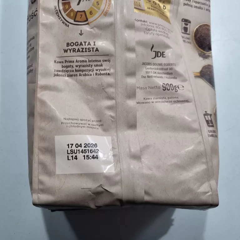 KAWA PRIMA AROMA INTENSO ZIARNISTA 900G