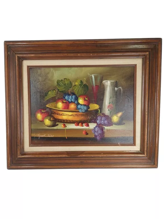 OBRAZ OLEJNY NA TEKTURZE MARTWA NATURA W STYLU HOLENDERSKIM WYMIARY 60X50C