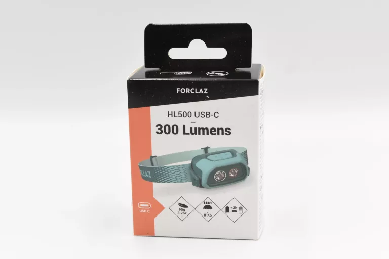 LATARKA CZOŁOWA FORCLAZ HL500 USB-C 300 LUMENÓW TURKUSOWA