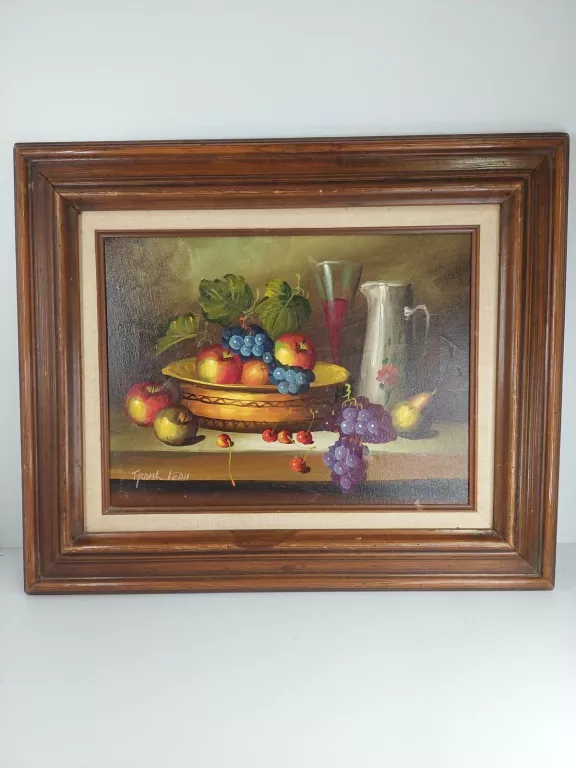 OBRAZ OLEJNY NA TEKTURZE MARTWA NATURA W STYLU HOLENDERSKIM WYMIARY 60X50C