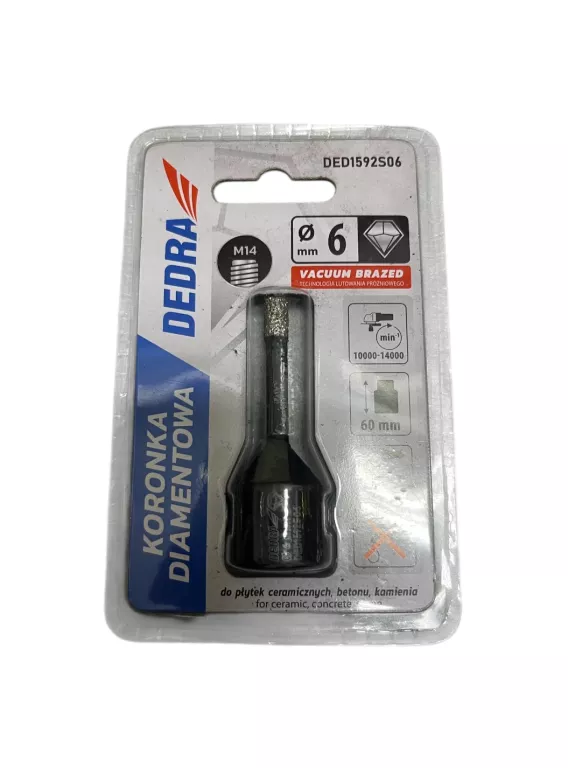 DEDRA KORONKA DIAMENTOWA DED1592S06 M14 6MM