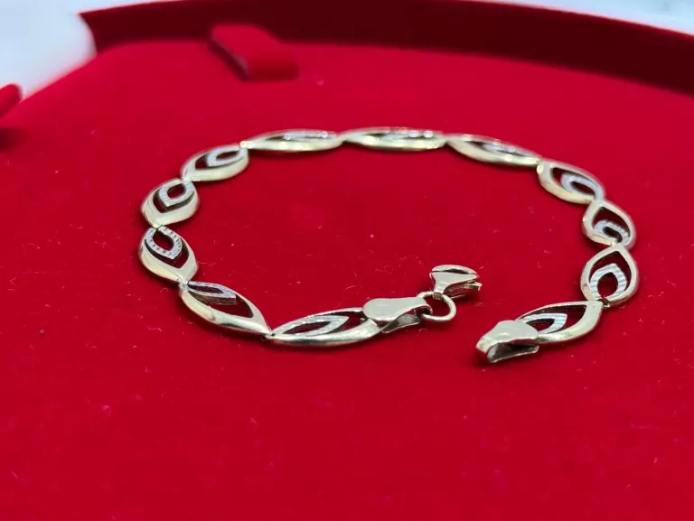 DELIKATNA ZŁOTA BRANSOLETKA PRÓBA 333 3.88G R18CM