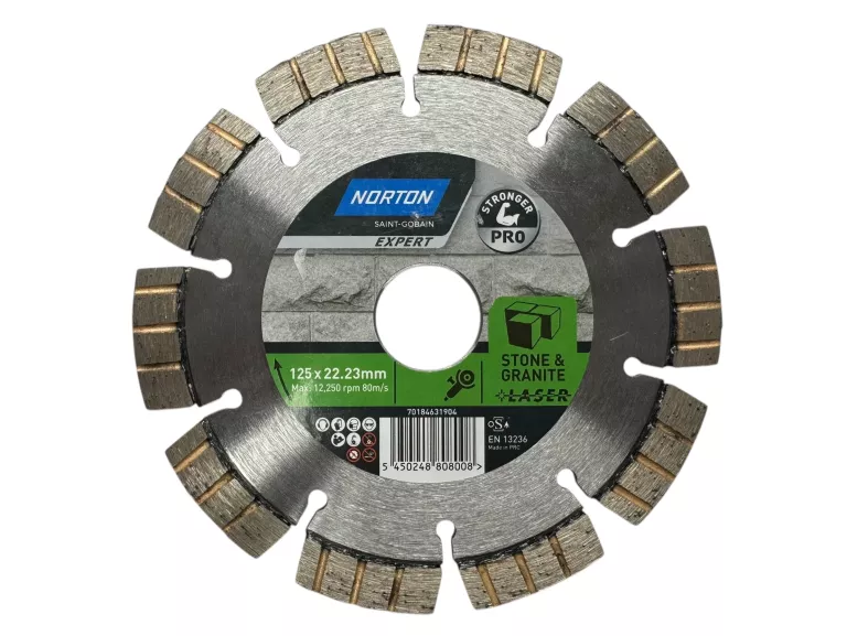 TARCZA DIAMENTOWA DO CIĘCIA TWARDYCH MATERIAŁÓW NORTON STRONGER PRO EXPERT