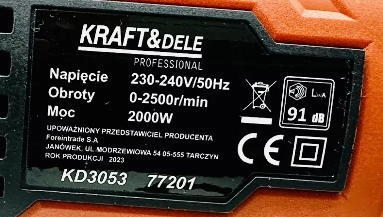 PIŁA SZABLASTA WYRZYNARKA LISI OGON 2000W 230V
