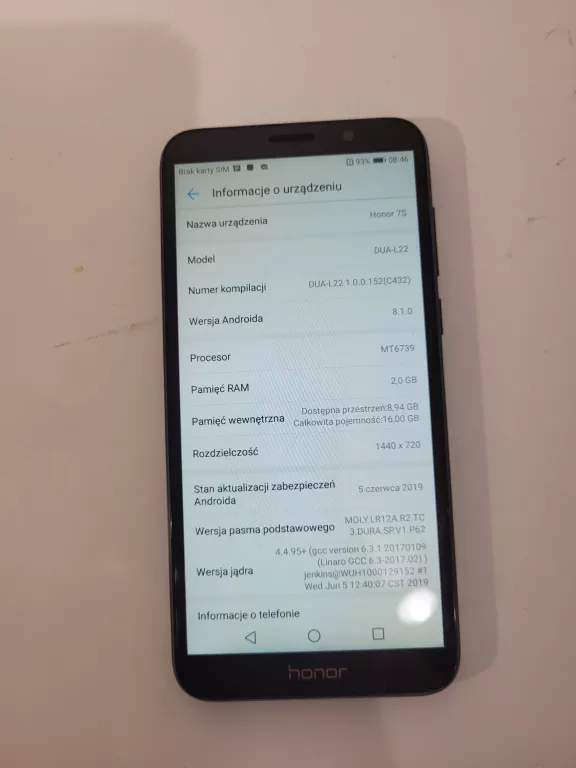 TELEFON HONOR 7S 16GB
