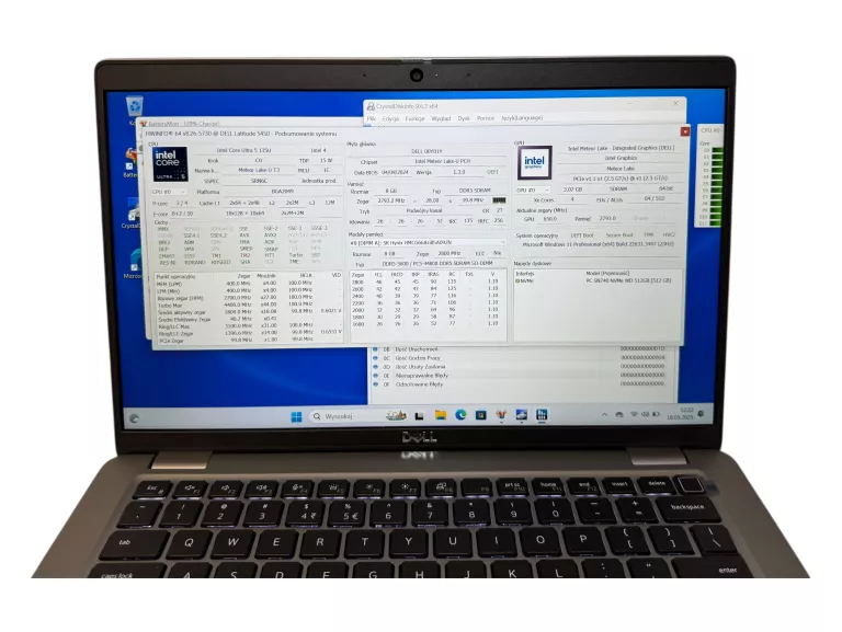 LAPTOP DELL LATITUDE 5450 14 " INTEL CORE ULTRA 5 8 GB / 512 GB SZARY