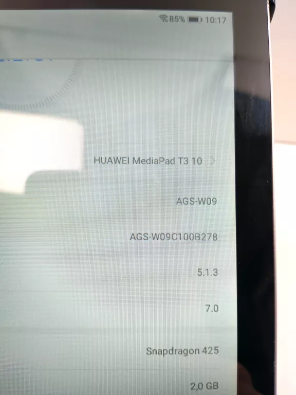 TABLET HUAWEI MEDIAPAD T3 10 9,6" 2 GB / 16 GB AGS-W09