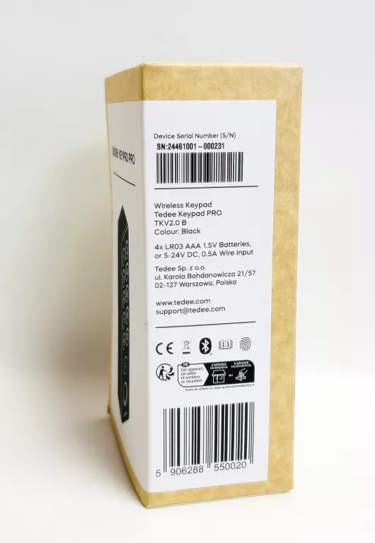 SMART KLAWIATURA GERDA TEDEE PRO NA ODCISK PALCA KOD DO ZAMEK ELEKTRONICZN