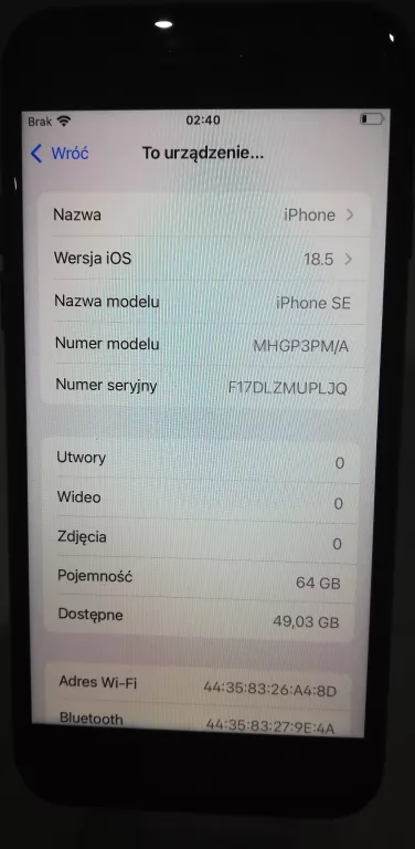 TELEFON IPHONE SE(2020) 64GB 82%