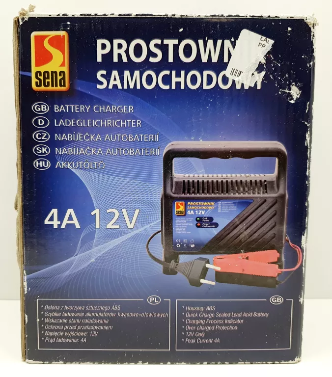 ŁADOWARKA PROSTOWNIK SAMOCHODOWY 4A 12V