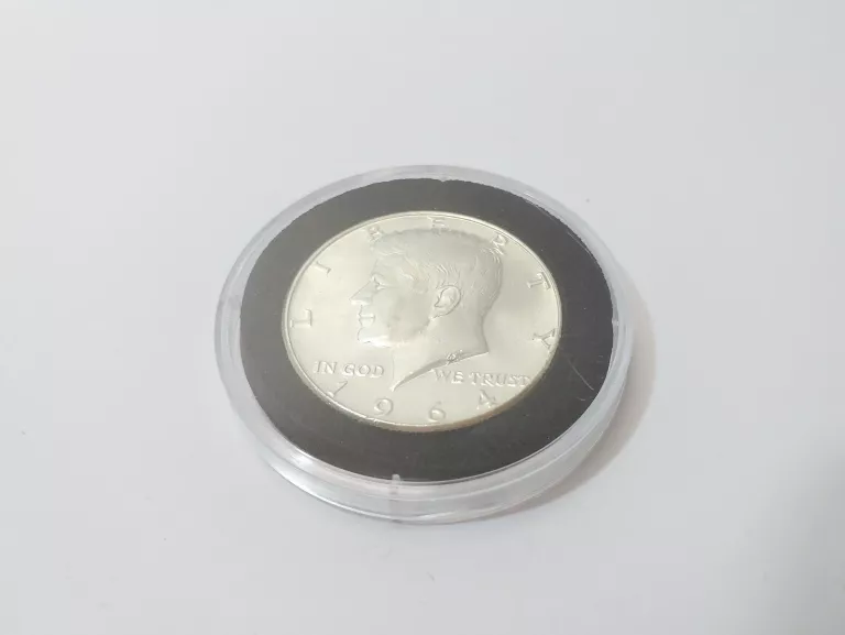 MONETA HALF DOLLAR 1964 JOHN F. KENNEDY + CERTYFIKAT