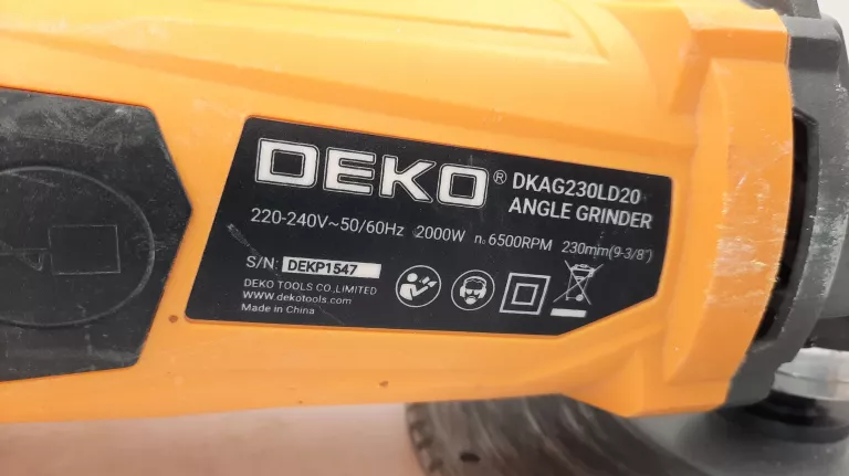 SZLIFIERKA KĄTOWA DEKO DKAG230LD20 / 2000W / 230MM / *OKAZJA*