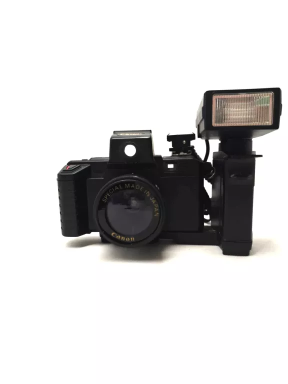 VINTAGE APARAT CANON SP-907 NA KLISZE Z LAMPĄ BŁYSKOWĄ