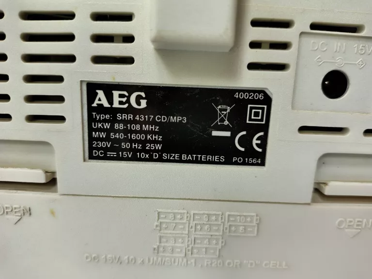 BOOMBOX AEG SRR 4317 RADIO ODTWARZACZ CD MAGNETOFON KASETOWY