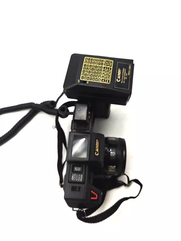 VINTAGE APARAT CANON SP-907 NA KLISZE Z LAMPĄ BŁYSKOWĄ