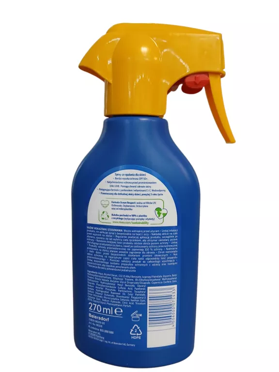 NIVEA SUN PROTECT&CARE BALSAM SPRAY PRZECIWSŁONECZNY DLA DZIECI SPF50 270M