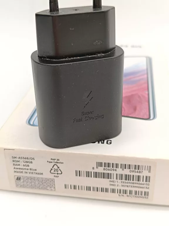 SMARTFON SAMSUNG A53 5G KOMPLET + ŁADOWARKA FAST CHARGE
