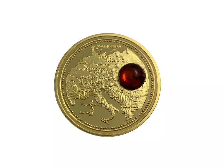 MONETY SREBRNE Z BURSZTYNEM SKARBIEC MENNICY POLSKIEJ 9 NUMIZMATÓW