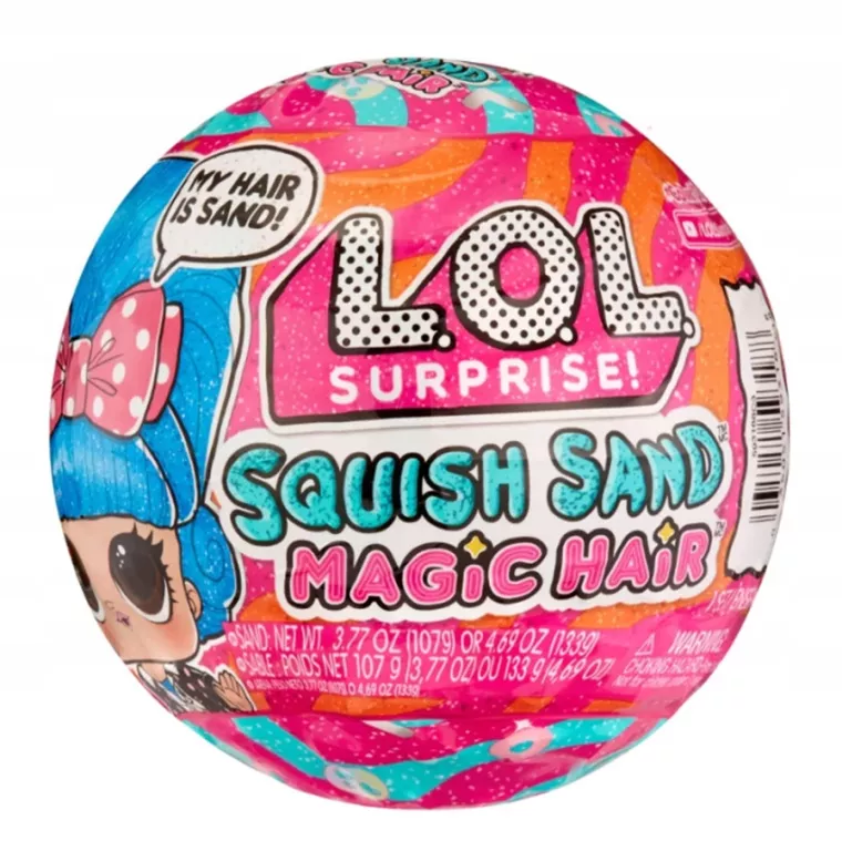LOL SURPRISE SQUISH SAND MAGIC HAIR LALECZKA KULA NIESPODZIANKA