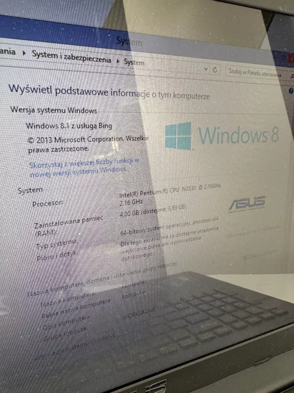 LAPTOP ASUS F553M + ZASILACZ 4GB/1TB