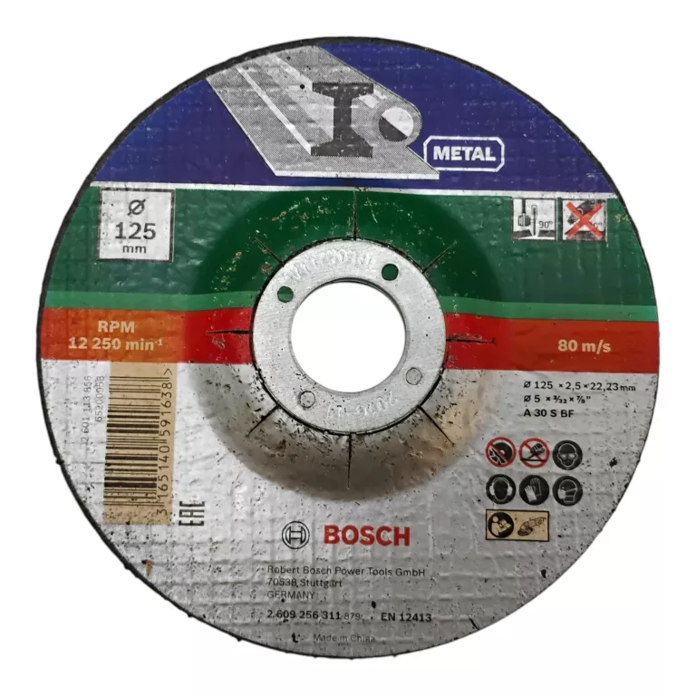 TARCZA TNĄCA BOSCH 2609256333 DO METALU 125X22,23X2,5MM