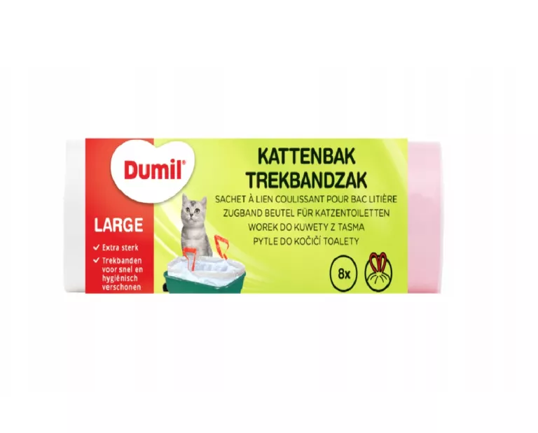 WORKI DO KUWETY DLA KOTA DUMIL – 8 SZTUK Z TAŚMĄ ŚCIĄGAJĄCĄ