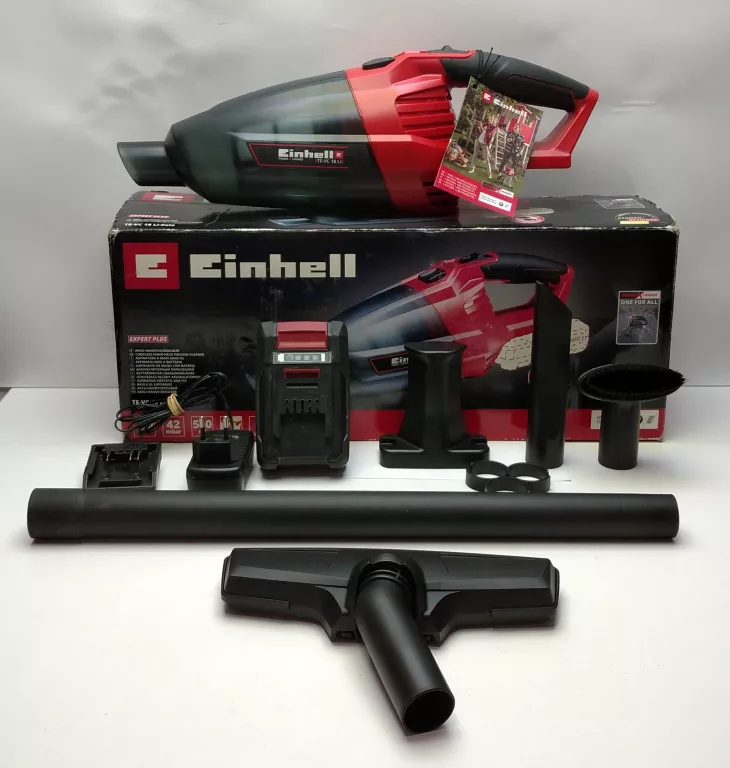 ODKURZACZ SAMOCHODOWY EINHELL TE-VC 18 LI + AKUMULATOR 2AH + ŁADOWARKA