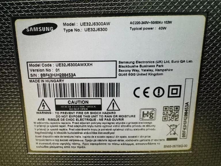 TELEWIZOR SAMSUNG UE32J4100AW 32