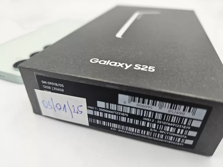 TELEFON SAMSUNG GALAXY S25 SM-S931B/DS 12/256 MINT KOMPLET