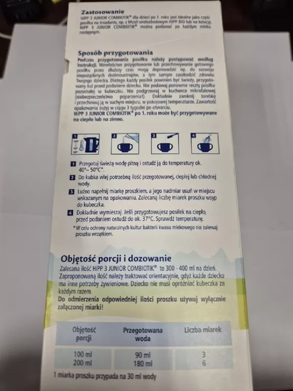 MLEKO HIPP JUNIOR COMBIOTIK 3 550G