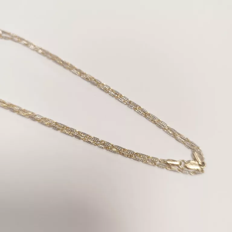 ZŁOTY ŁAŃCUSZEK BIAŁE I ŻÓŁTE ZŁOTO PR585 5,84G 45CM