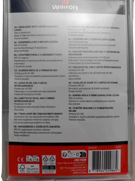OKULARY PRZECIWSŁONECZNE Z 3 WYMIENNYMI SOCZEWKAMI