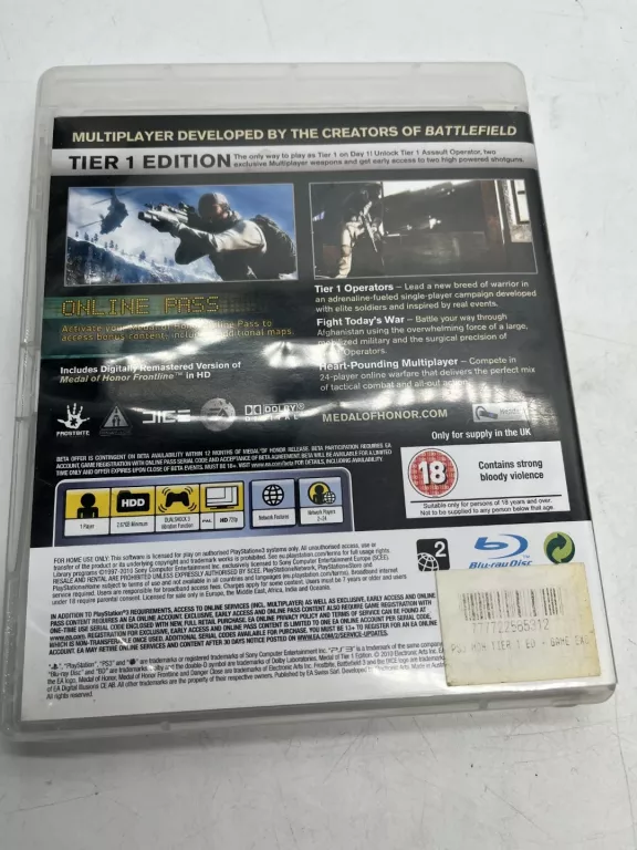 GRA PS3 MEEDAL OF HONOR TIER 1 EDITION
