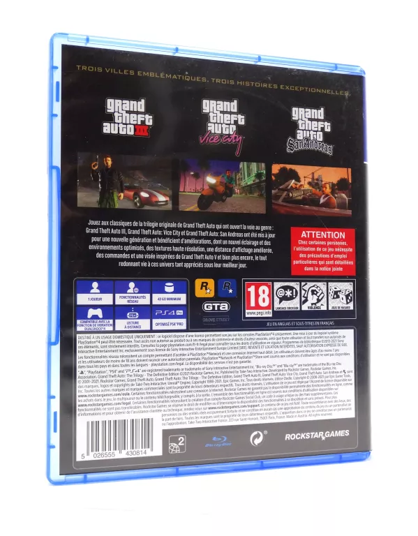 GRA PS4 GRAND THEFT AUTO TRILOGY